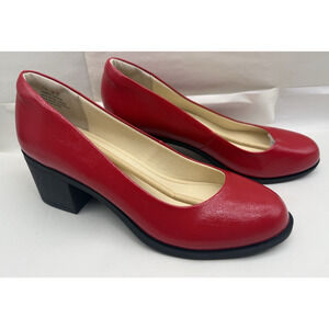 Women's Pumps Comfortable Slip-On Low Block Heel Round Toe Dress Shoes Size 10..